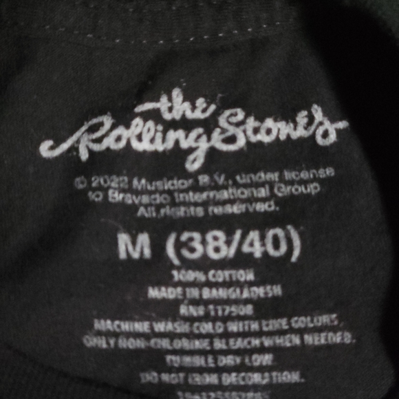 Rolling Stones Medim Black Tee with Classic Graphic - Picture 3 of 3